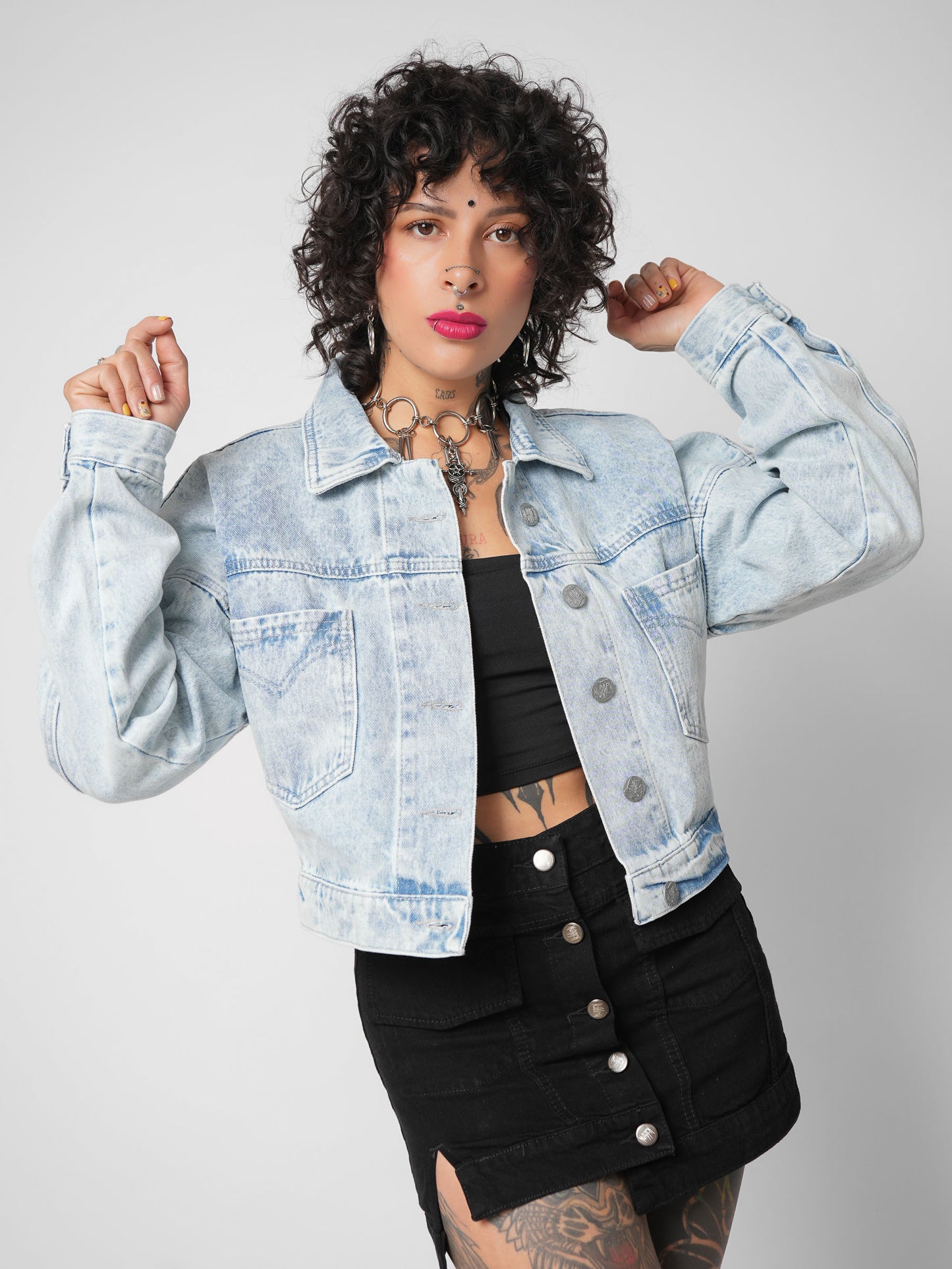 CHAQUETA CLASICA AZUL HIELO MORPHOSIS