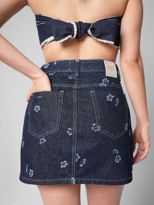 FALDA SUIZA MUSCARI DENIM