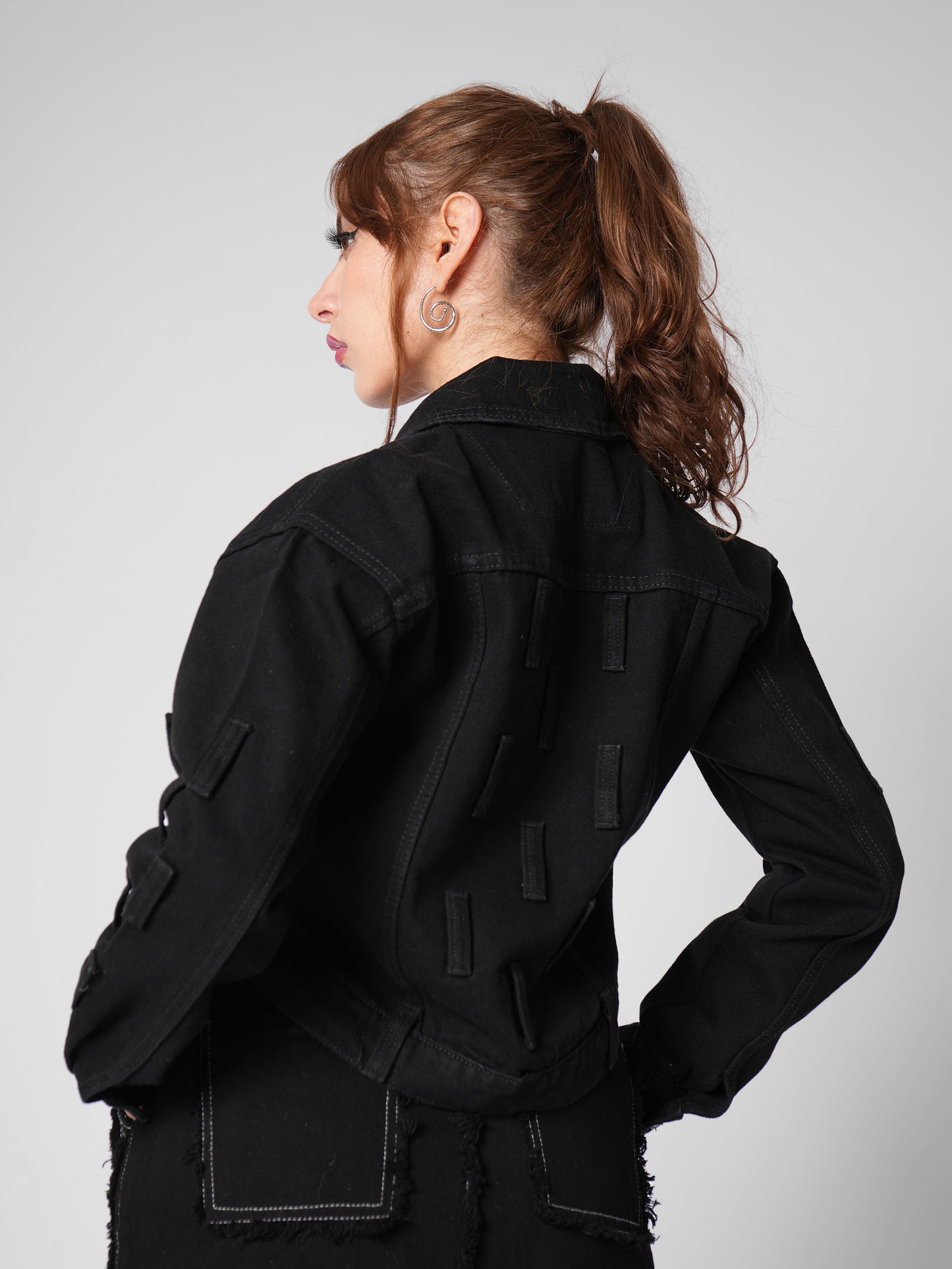 CHAQUETA DENIM BELLA NEGRA
