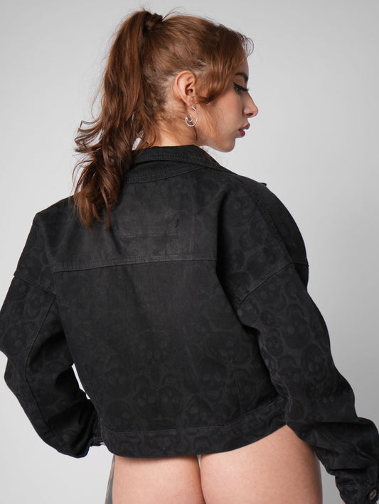 CHAQUETA DENIM OVER ONIX