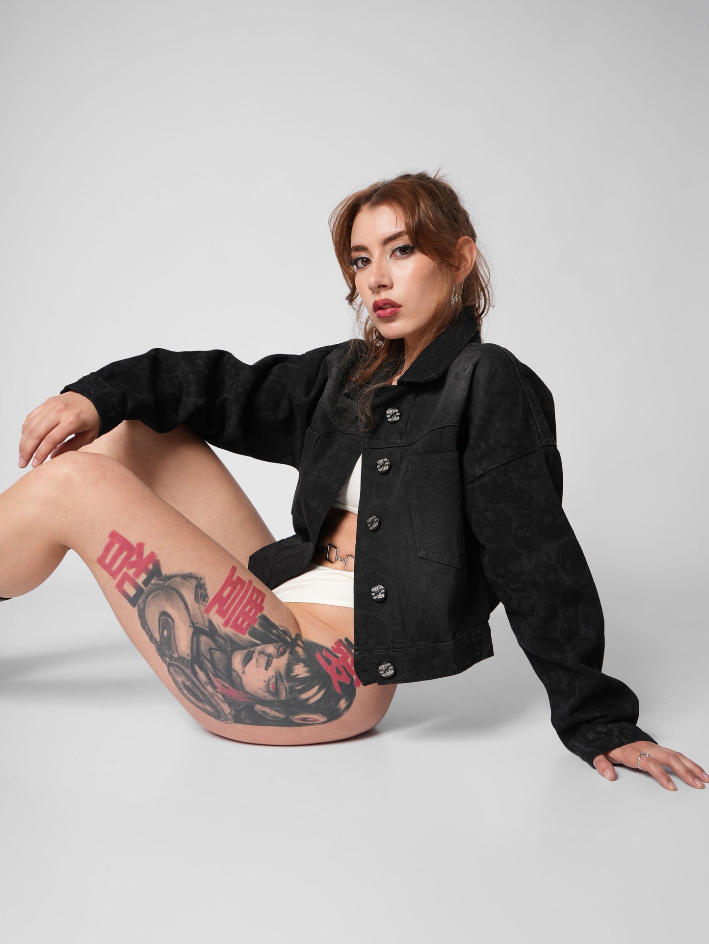 CHAQUETA DENIM OVER ONIX
