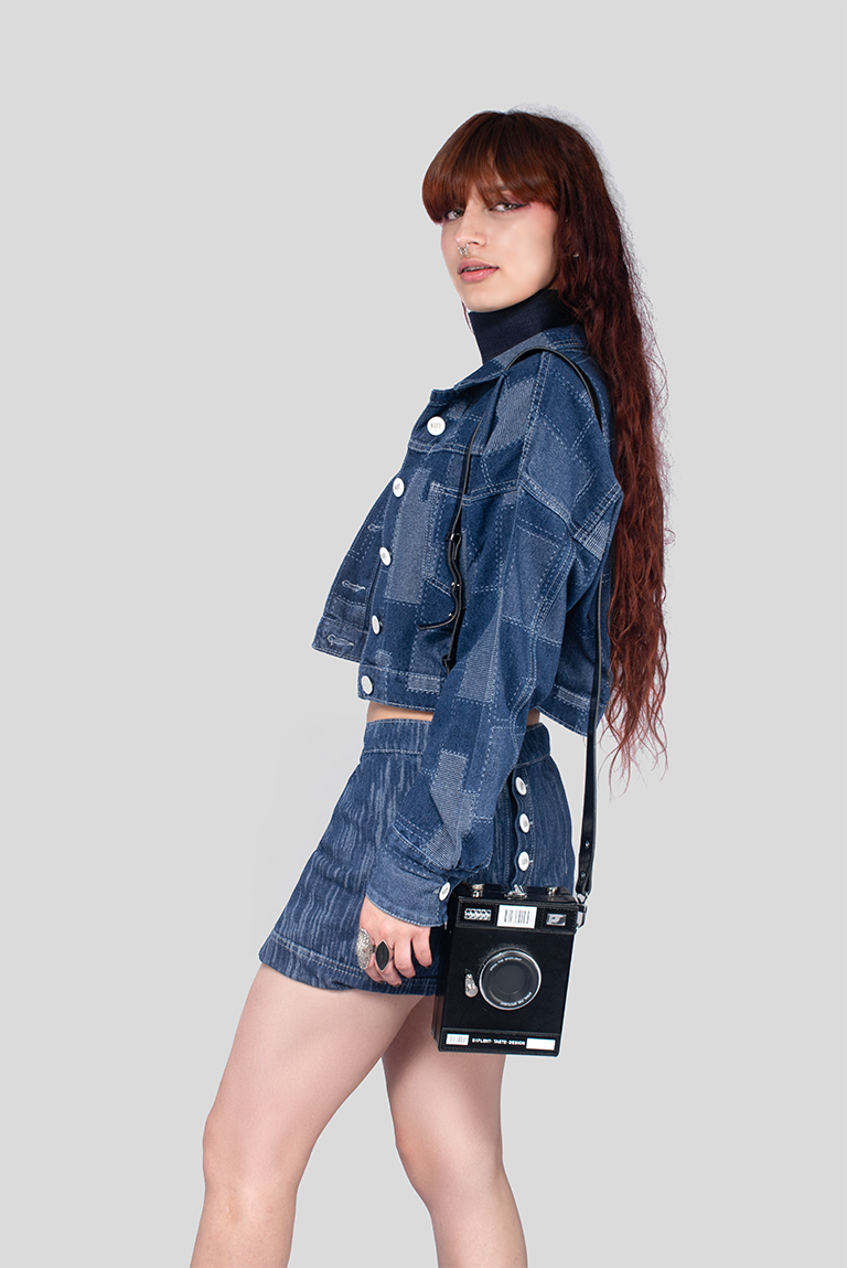 CHAQUETA DENIM MORFEO CUADROS