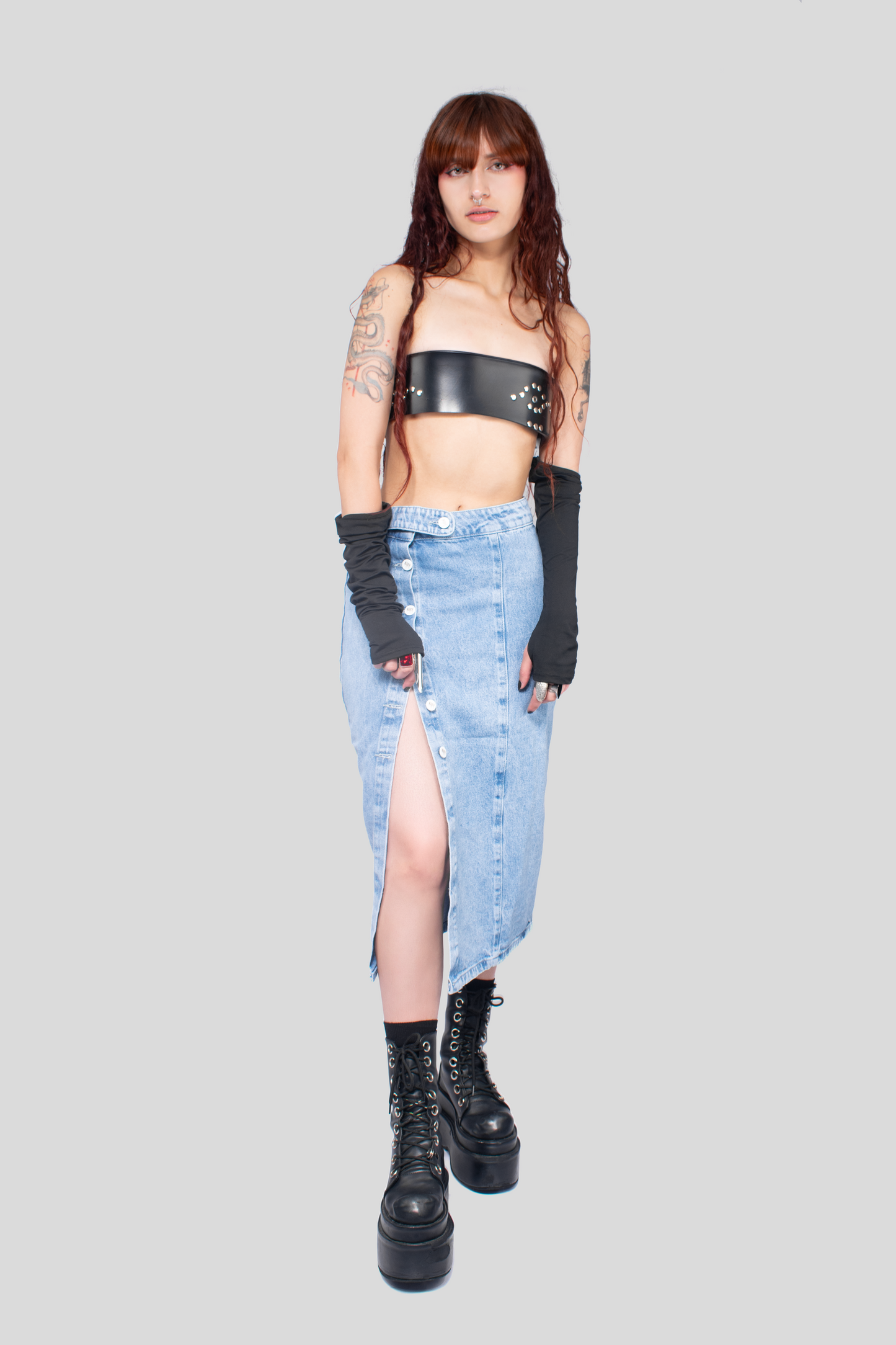 FALDA LARGA CLASICA DENIM