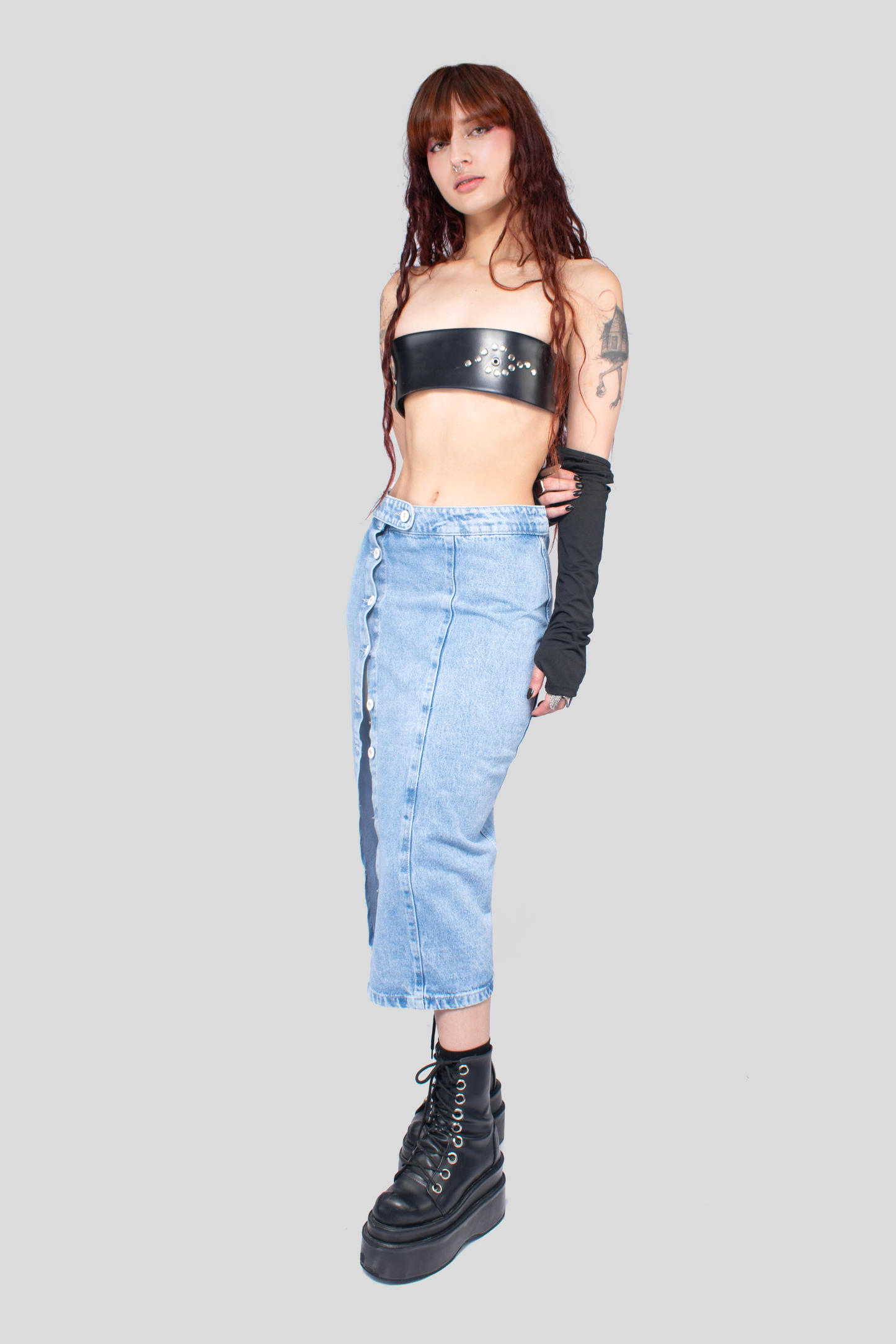 FALDA LARGA CLASICA DENIM