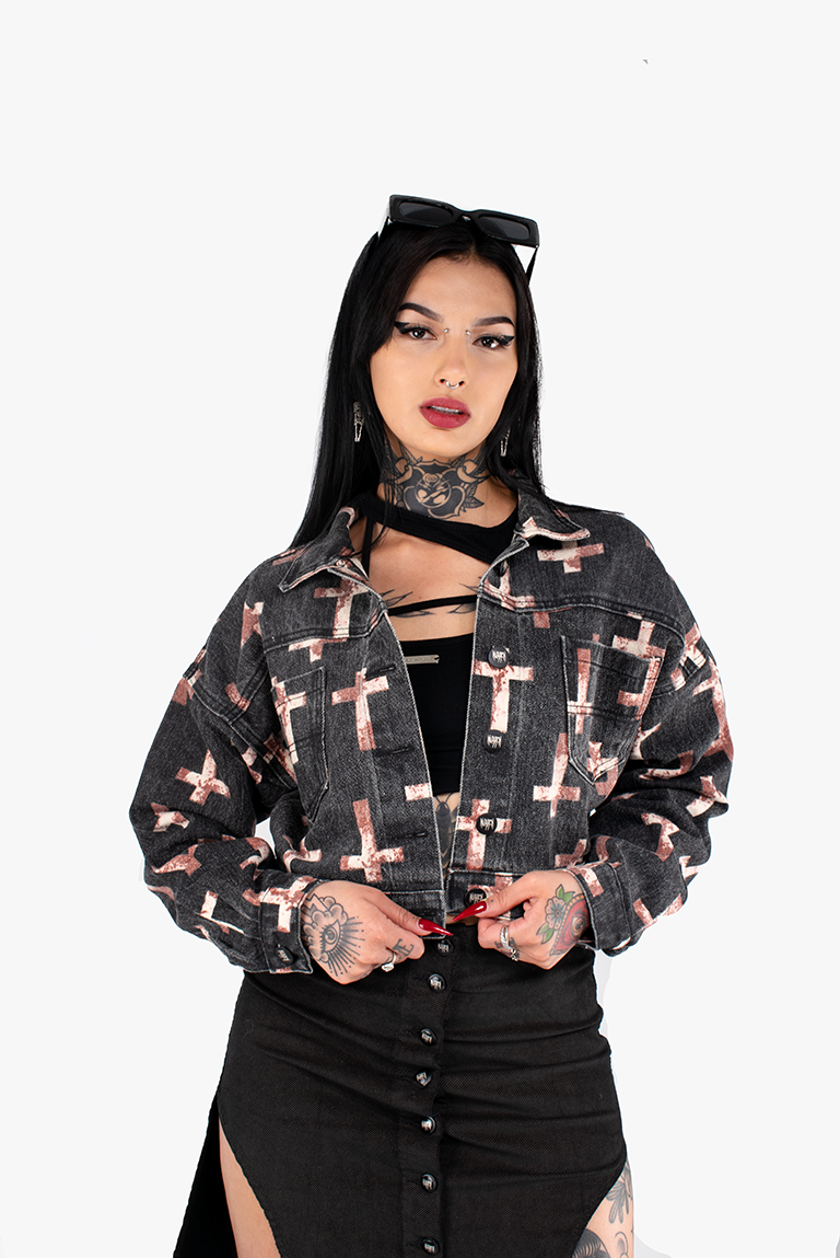 CHAQUETA DENIM ESTAMPADA OVER MERIDA