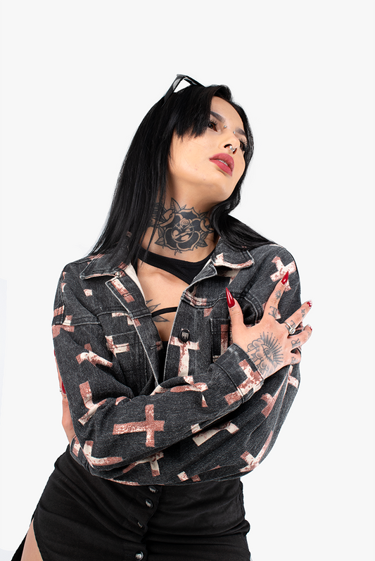 CHAQUETA DENIM ESTAMPADA OVER MERIDA