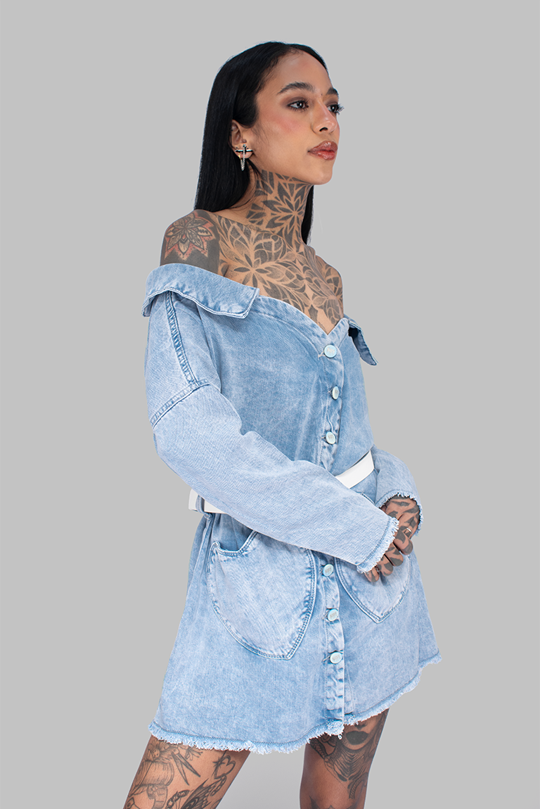 VESTIDO CORAZON EN DENIIM