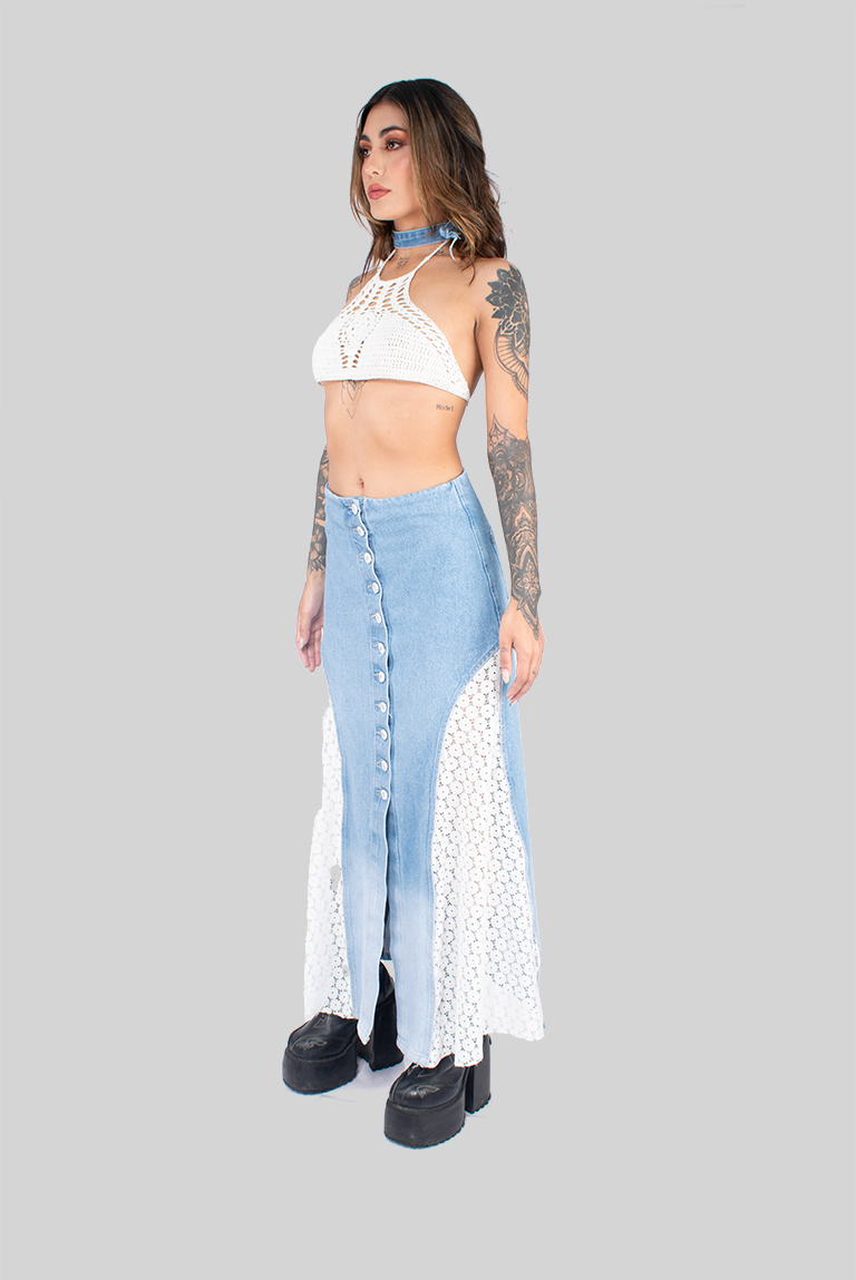 FALDA LARGA MARRUECOS DENIM
