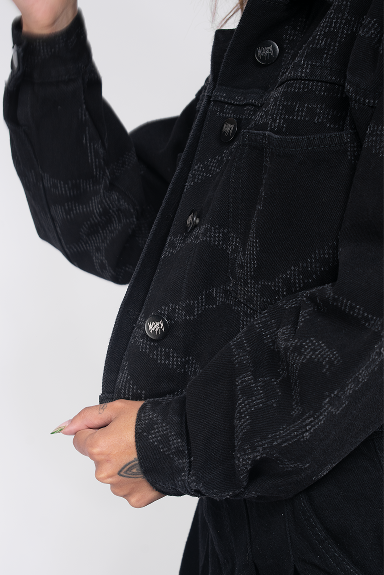 CHAQUETA DENIM LAZER CADENAS