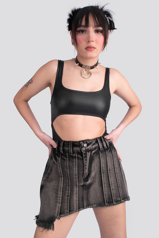 FALDA INGLATERRA NEGRA TIERRA DENIM