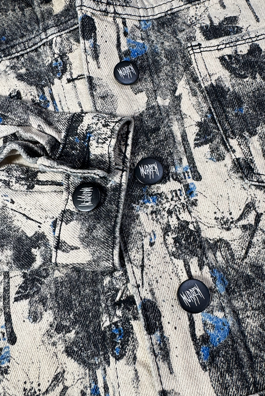 CHAQUETA DENIM ESTAMPADA LAGRIMAS