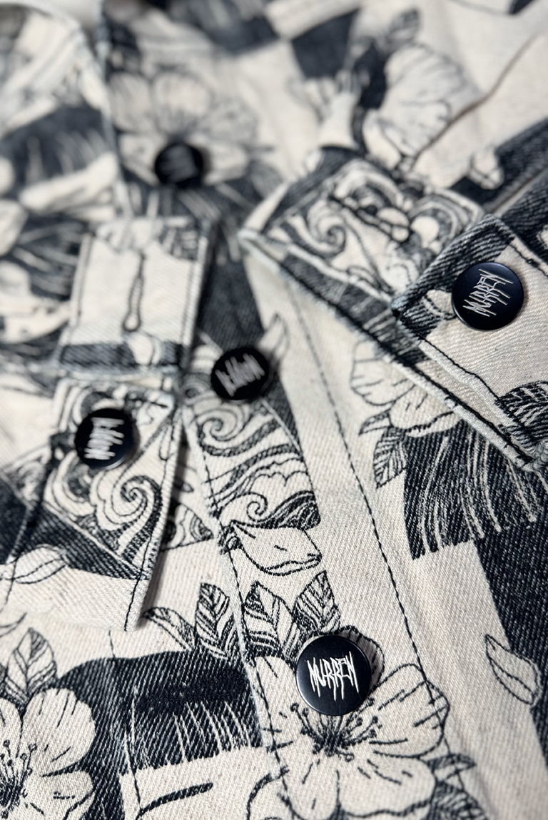 CHAQUETA DENIM ESTAMPADA CARAS MEN