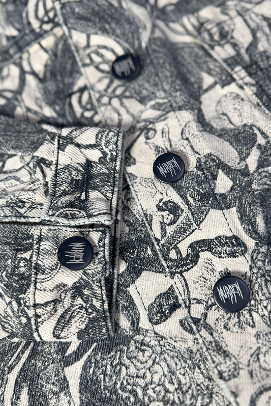 CHAQUETA DENIM ESTAMPADA PENSANTE