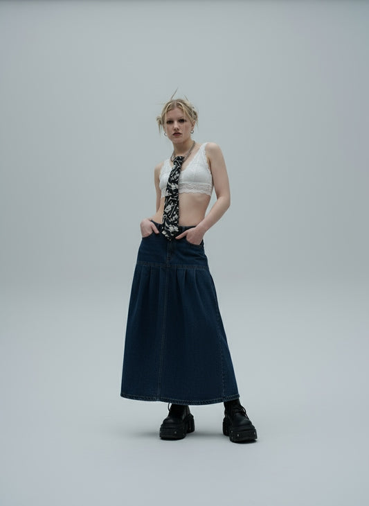 MAXIFALDA MARSELLA OSCURA MORPHOSIS DENIM