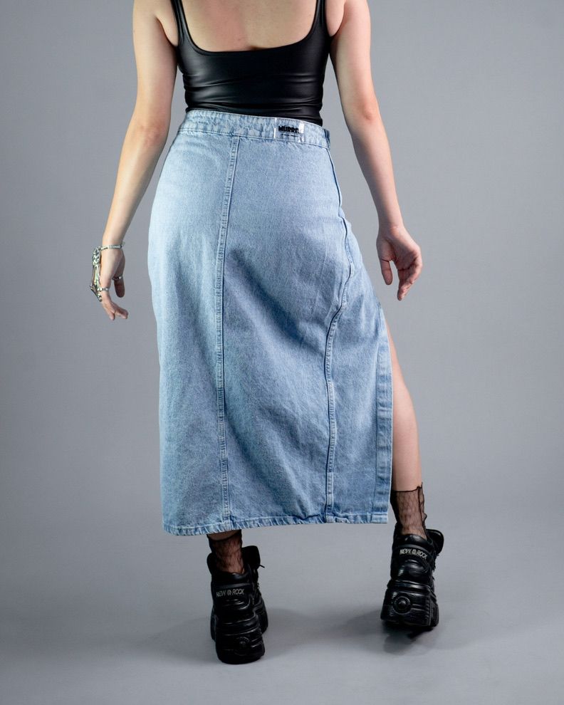 FALDA LARGA CLASICA DENIM