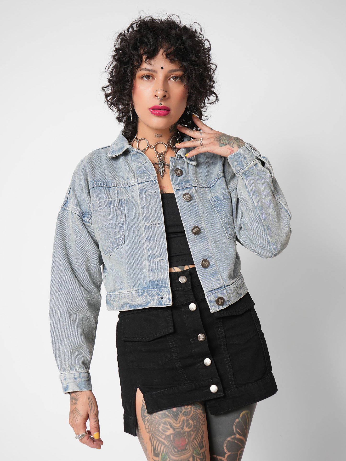 CHAQUETA CLASICA MORA AZUL MORPHOSIS