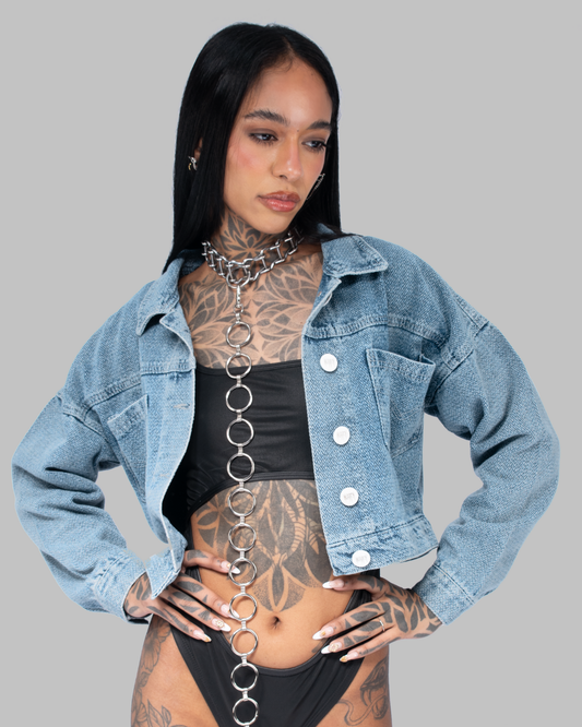 CHAQUETA MORFEO ESPÍN AZUL CLARO DENIM