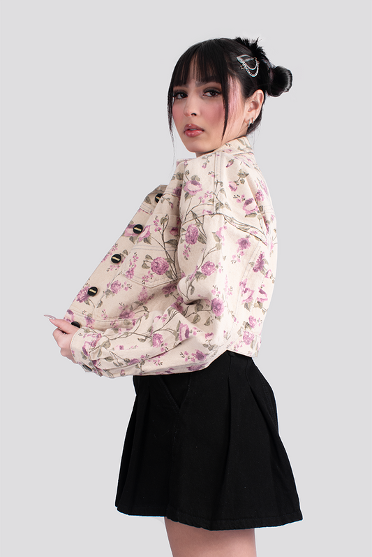 CHAQUETA DENIM ESTAMPADA OVER BORAGE