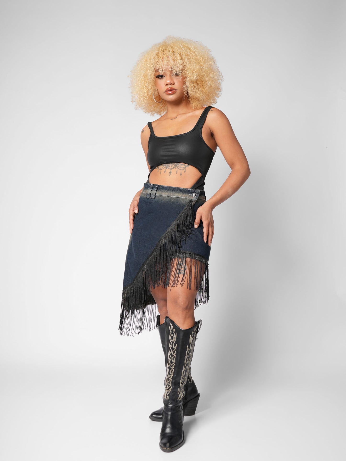 FALDA DENIM BORA BORA AZUL