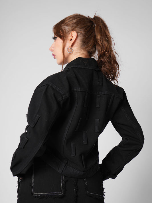 CHAQUETA DENIM BELLA NEGRA