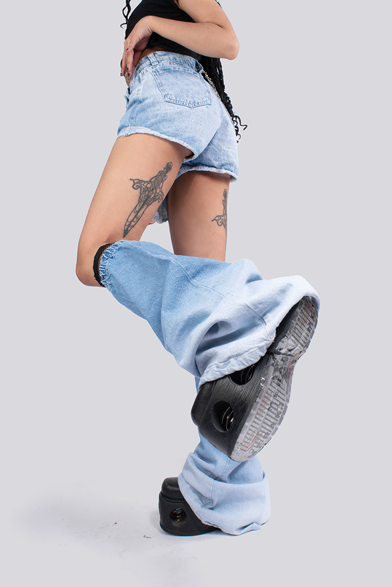 FALDA SHORT PRENSES DENIM