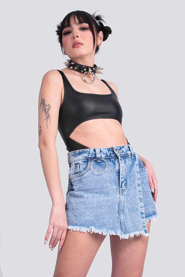 FALDA SHORT ARO DENIM