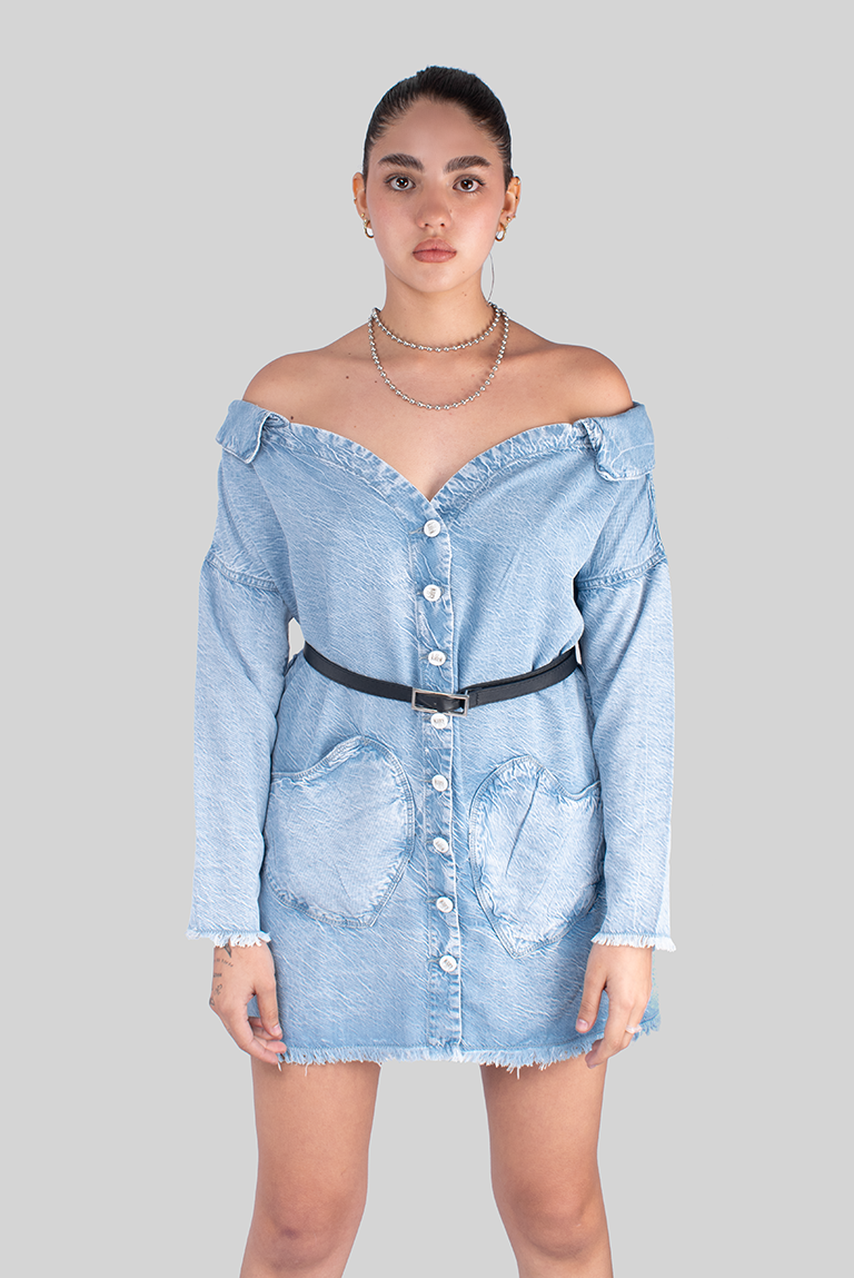 VESTIDO CORAZON EN DENIIM