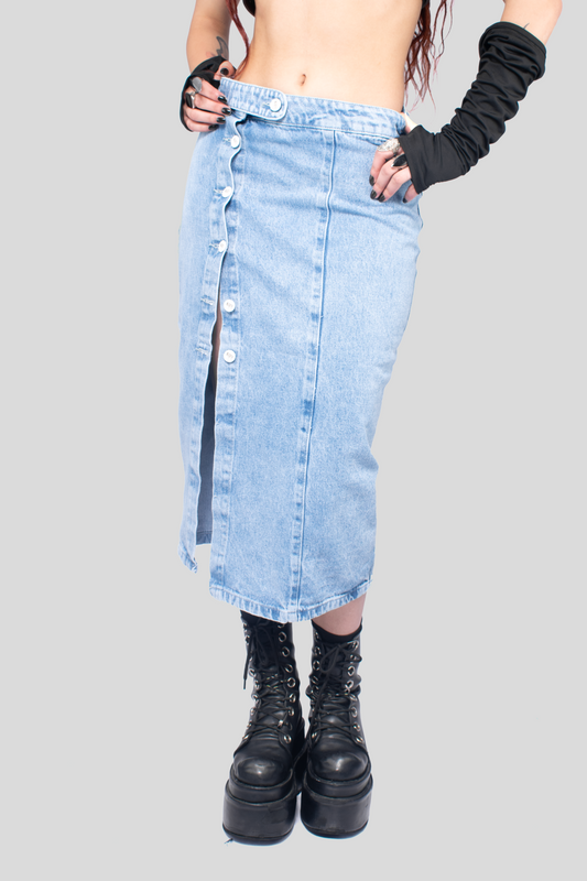 FALDA LARGA CLASICA DENIM