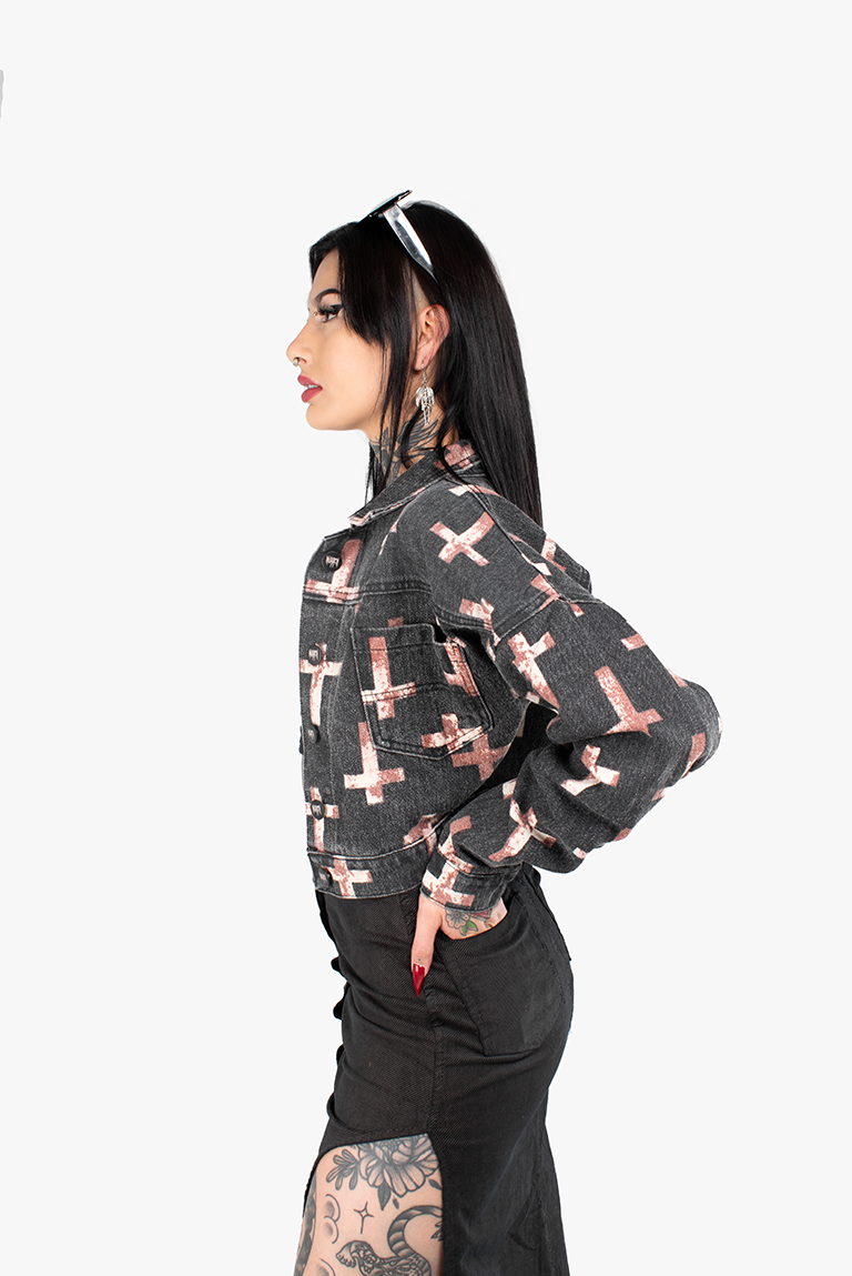 CHAQUETA DENIM ESTAMPADA OVER MERIDA