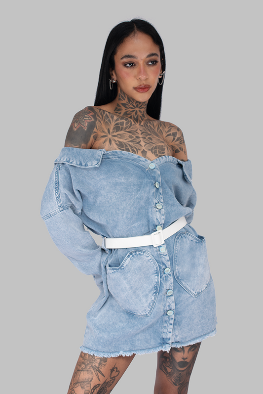 VESTIDO CORAZON EN DENIIM