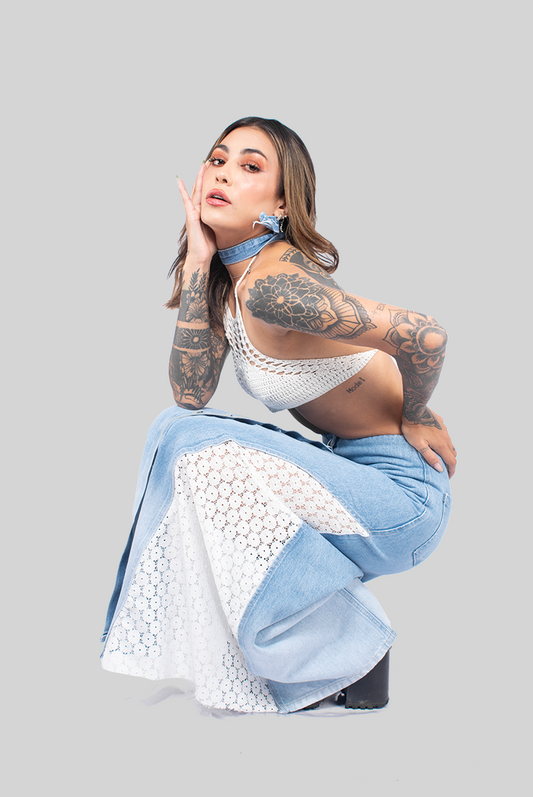 FALDA LARGA MARRUECOS DENIM