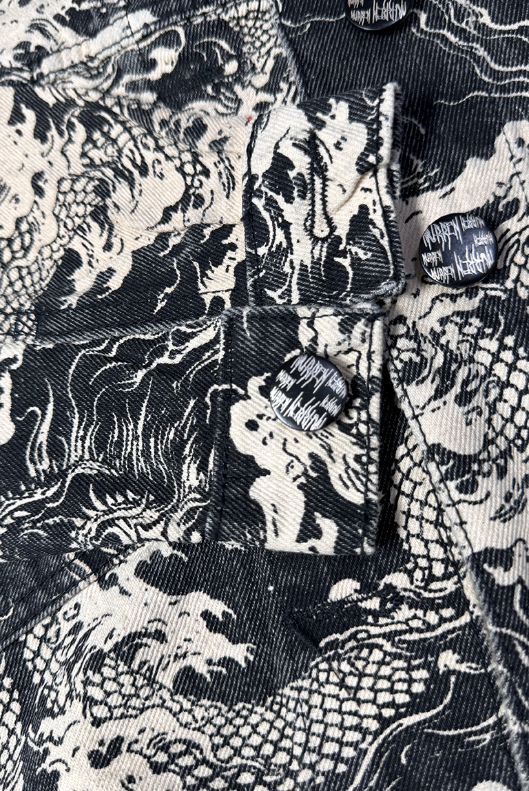 CHAQUETA DENIM ESTAMPADA DRAGONES