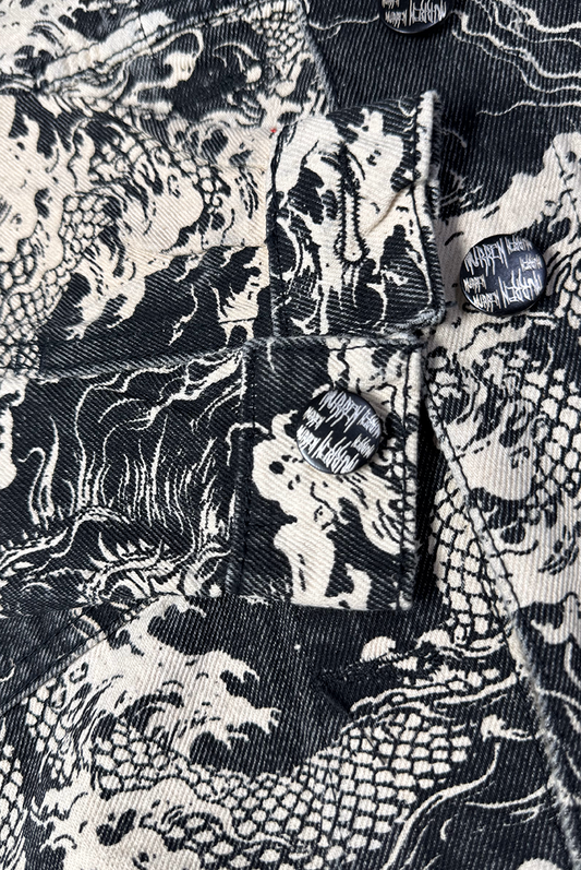 CHAQUETA DENIM ESTAMPADA DRAGONES