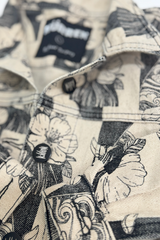 CHAQUETA DENIM ESTAMPADA CARAS MEN