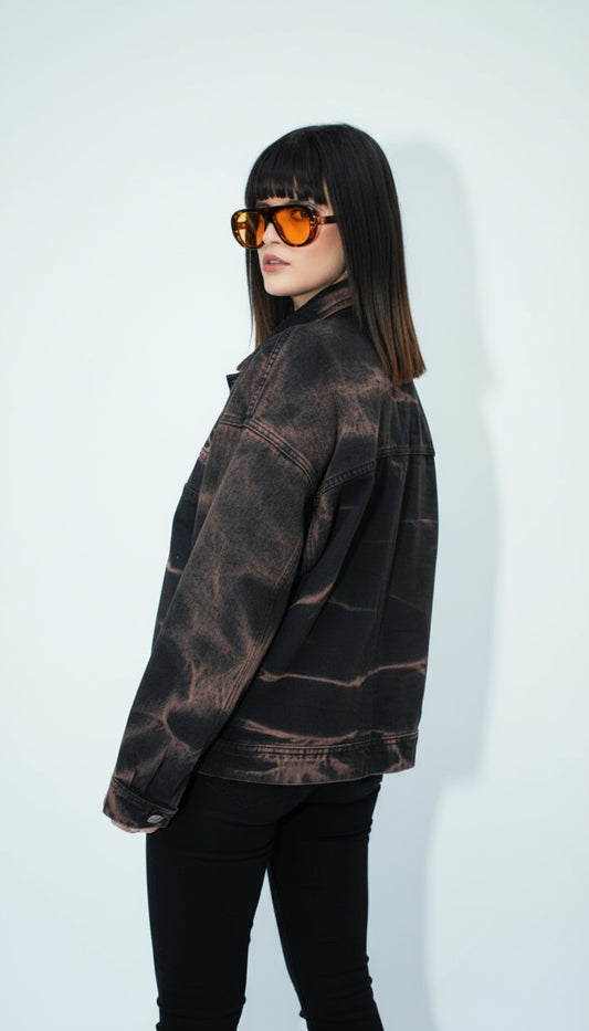 CHAQUETA UNISEX TONO TROQUELADO