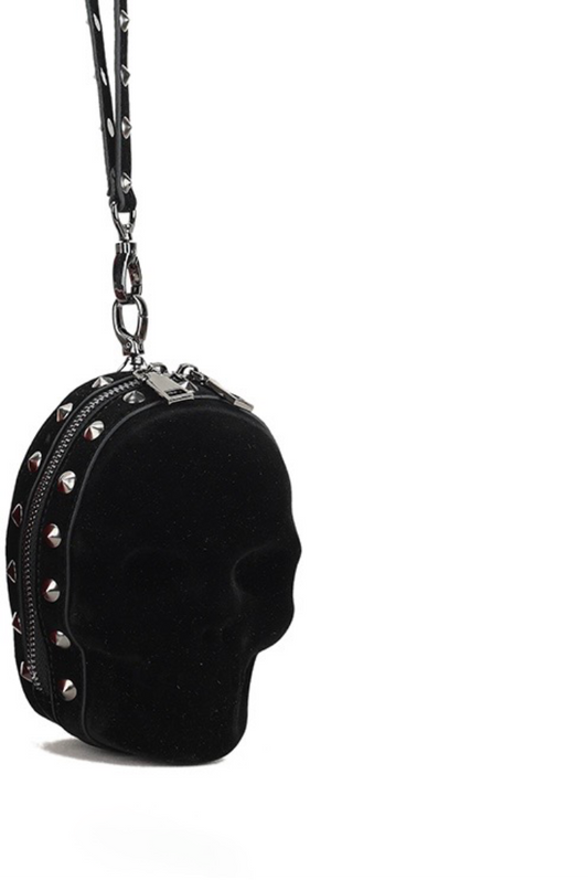 BOLSO SKULL GAMUZA